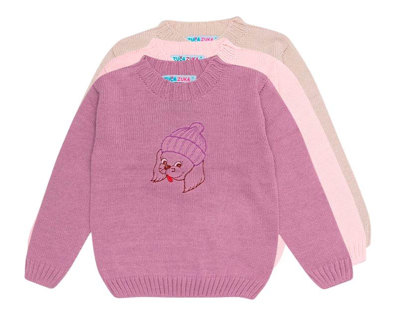 Blusa Tricot Infantil Feminino Bordada