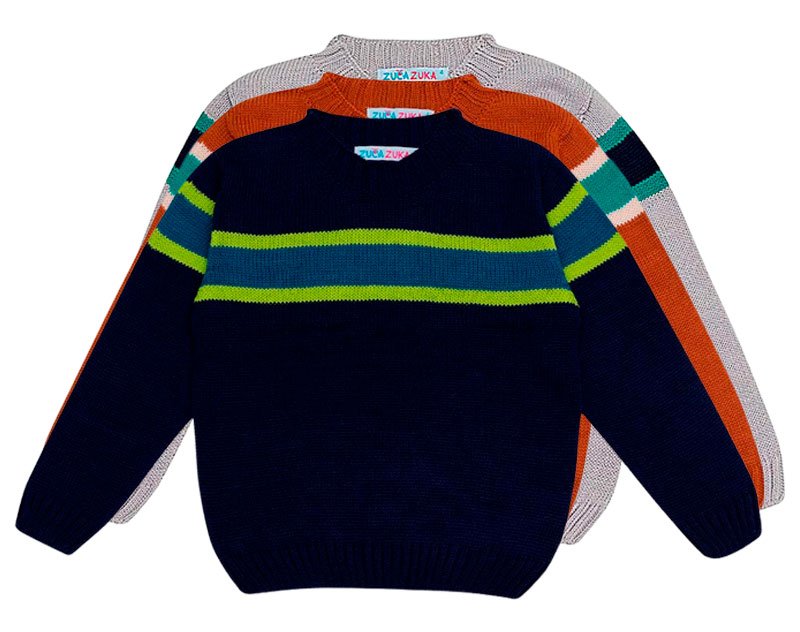 Blusa Tricot Infantil Listras Masculina